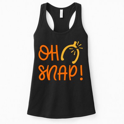 Funny Oh Snap Thanksgiving Turkey Wishbone Womens Tank Top