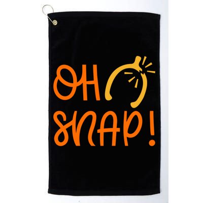 Funny Oh Snap Thanksgiving Turkey Wishbone Golf Towel