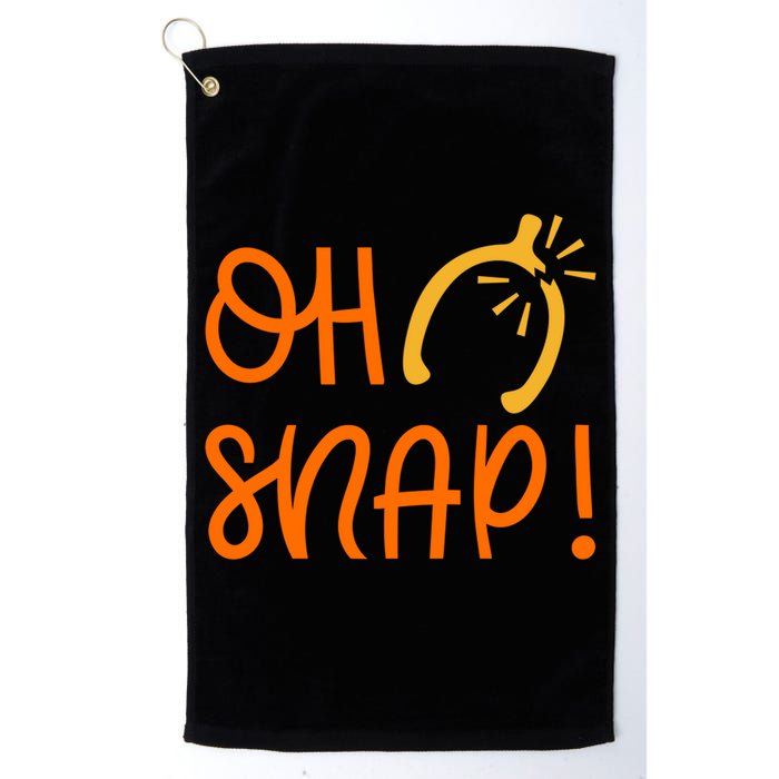 Funny Oh Snap Thanksgiving Turkey Wishbone Golf Towel