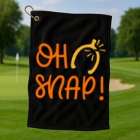Funny Oh Snap Thanksgiving Turkey Wishbone Golf Towel