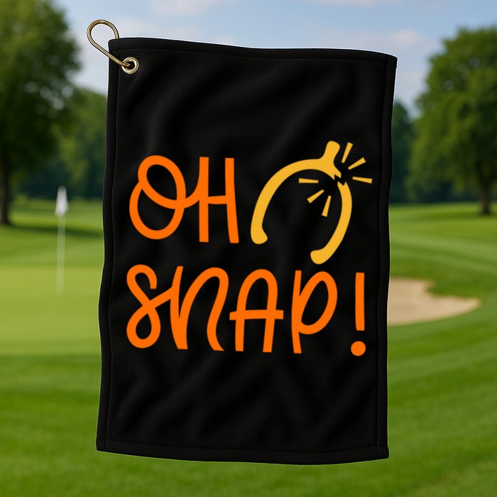 Funny Oh Snap Thanksgiving Turkey Wishbone Golf Towel