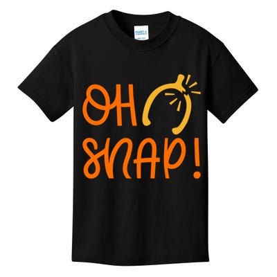 Funny Oh Snap Thanksgiving Turkey Wishbone Kids T-Shirt