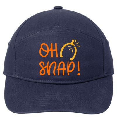 Funny Oh Snap Thanksgiving Turkey Wishbone 7-Panel Snapback Hat