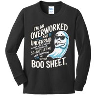 Funny Overworked Substance Abuse Counselor Ghost Halloween Kids Long Sleeve Shirt