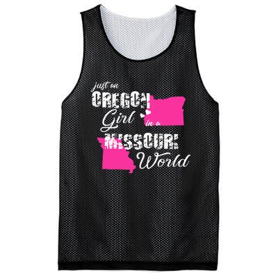 Funny Oregon Shirts Just An Oregon Girl In A Missouri Mesh Reversible Basketball Jersey Tank