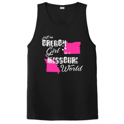 Funny Oregon Shirts Just An Oregon Girl In A Missouri PosiCharge Competitor Tank