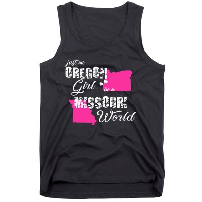 Funny Oregon Shirts Just An Oregon Girl In A Missouri Tank Top