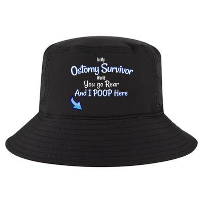 Funny Ostomy Survivor I Poop Here Stoma Bag Colon Cancer Gift Cool Comfort Performance Bucket Hat