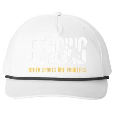 Fencing Other Sports Are Pointless Fencer Epee Fencing Snapback Five-Panel Rope Hat