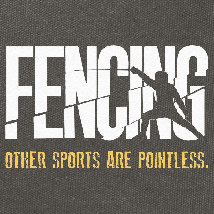 Fencing Other Sports Are Pointless Fencer Epee Fencing Cotton Canvas Backpack