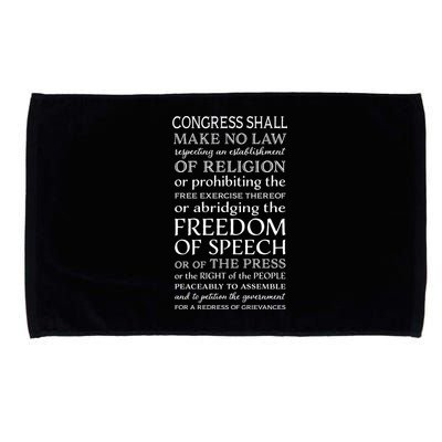 Freedom Of Speech American Bill Of Rights Gift Microfiber Hand Towel