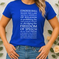 Freedom Of Speech American Bill Of Rights Gift Womens T-Shirt
