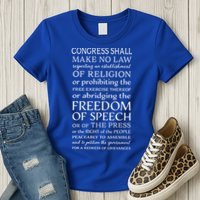 Freedom Of Speech American Bill Of Rights Gift Womens T-Shirt