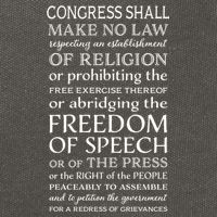 Freedom Of Speech American Bill Of Rights Gift Cotton Canvas Backpack