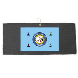 Flag Of Spirit Lake Dakota Tribe Usa Large Microfiber Waffle Golf Towel