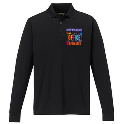 Front Office Squad Front Office Secretary Team Performance Long Sleeve Polo