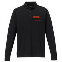 Football Oregon State In Modern Stacked Lettering Performance Long Sleeve Polo