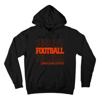 Football Oregon State In Modern Stacked Lettering Hoodie