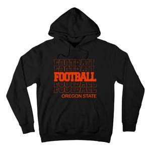 Football Oregon State In Modern Stacked Lettering Tall Hoodie