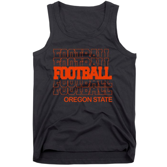 Football Oregon State In Modern Stacked Lettering Tank Top