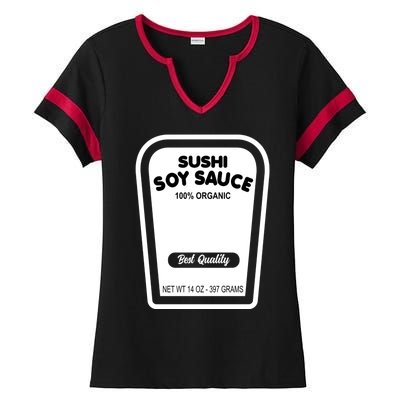 Funny Organic Soy Sauce Halloween Costume Condiment Ladies Halftime Notch Neck Tee