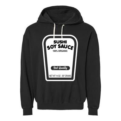 Funny Organic Soy Sauce Halloween Costume Condiment Garment-Dyed Fleece Hoodie