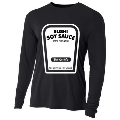 Funny Organic Soy Sauce Halloween Costume Condiment Cooling Performance Long Sleeve Crew