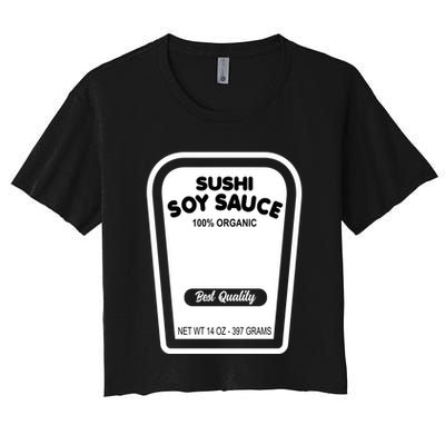 Funny Organic Soy Sauce Halloween Costume Condiment Crop Top