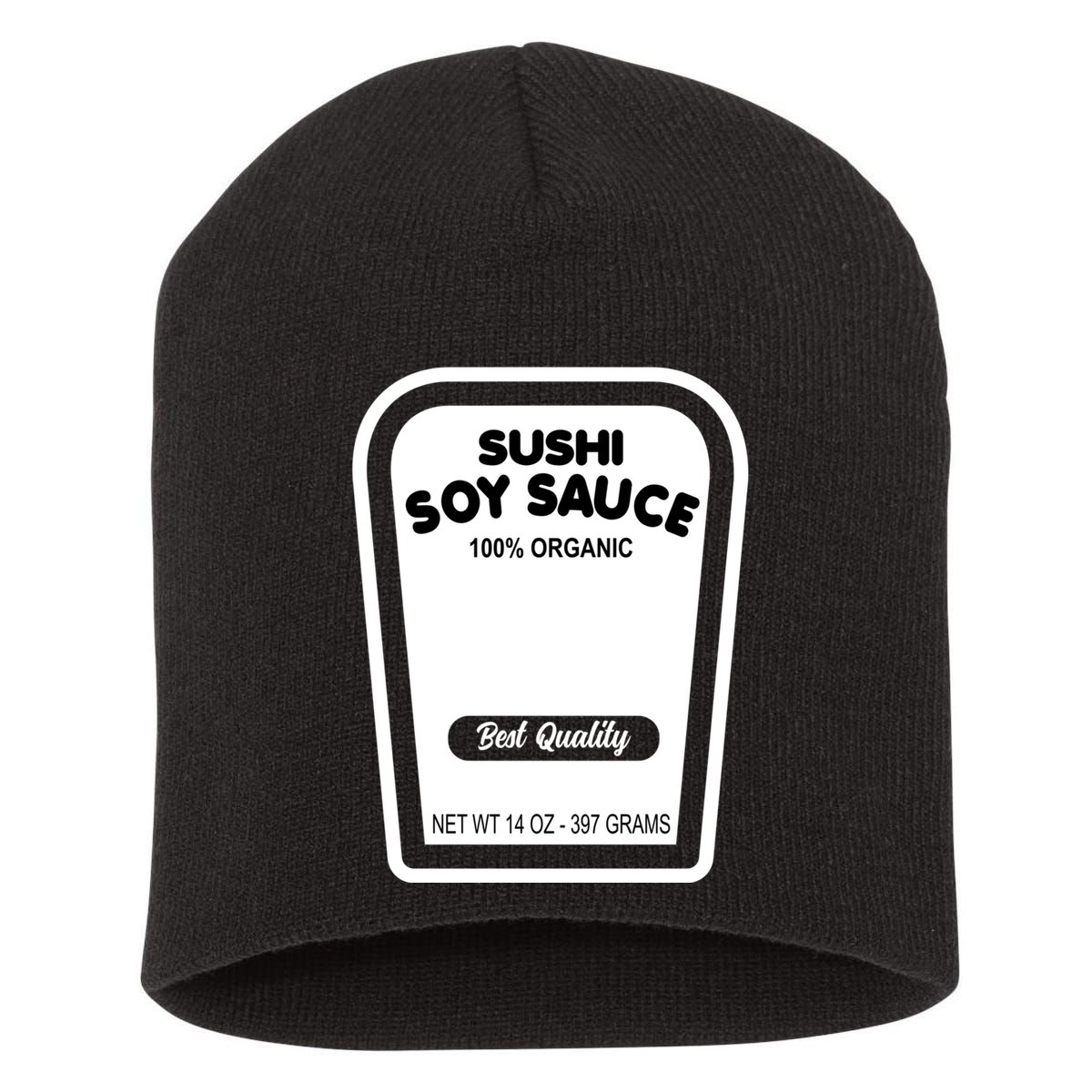 Funny Organic Soy Sauce Halloween Costume Condiment Short Acrylic Beanie