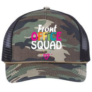 Front Office Squad Administrative Assistant School Secretary Retro Rope Trucker Hat Cap