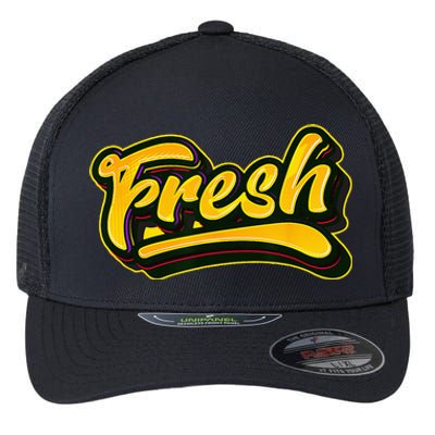 Fresh Old School Graffiti Style Funny Graffiti Graphic Flexfit Unipanel Trucker Cap