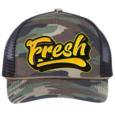 Fresh Old School Graffiti Style Funny Graffiti Graphic Retro Rope Trucker Hat Cap