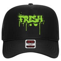 Fresh Old Schoolgraffiti Style  Funnygraffiti Graphic High Crown Mesh Back Trucker Hat