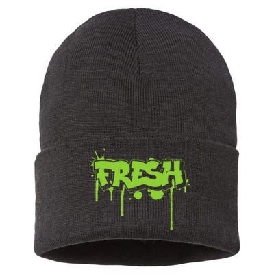 Fresh Old Schoolgraffiti Style  Funnygraffiti Graphic Sustainable Knit Beanie