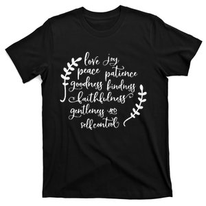 Fruit Of Spirit Love Joy Peace Patience Kindness Goodness  T-Shirt