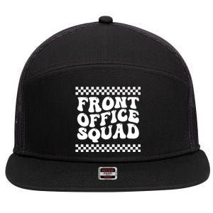 Front Office Squad Administrative Assistant School Secretary Gift 7 Panel Mesh Trucker Snapback Hat