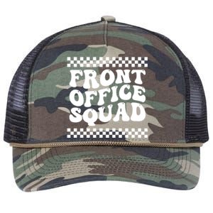 Front Office Squad Administrative Assistant School Secretary Gift Retro Rope Trucker Hat Cap