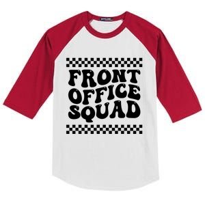 Front Office Squad Administrative Assistant School Secretary Gift Kids Colorblock Raglan Jersey