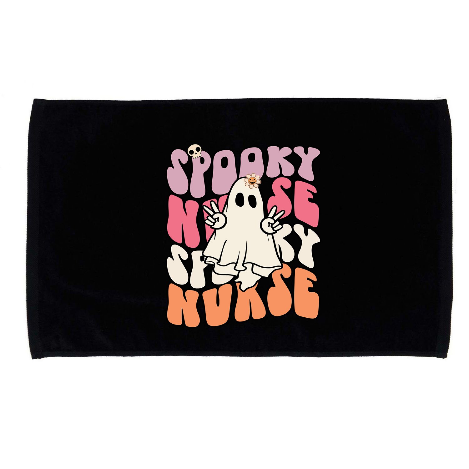 Funny One Spooky Nurse Halloween Nurse Squad Boo Boo Crew Gift Microfiber Hand Towel