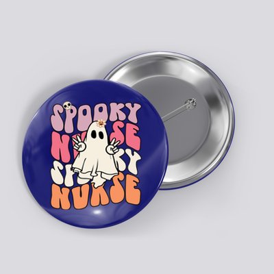 Funny One Spooky Nurse Halloween Nurse Squad Boo Boo Crew Gift Button