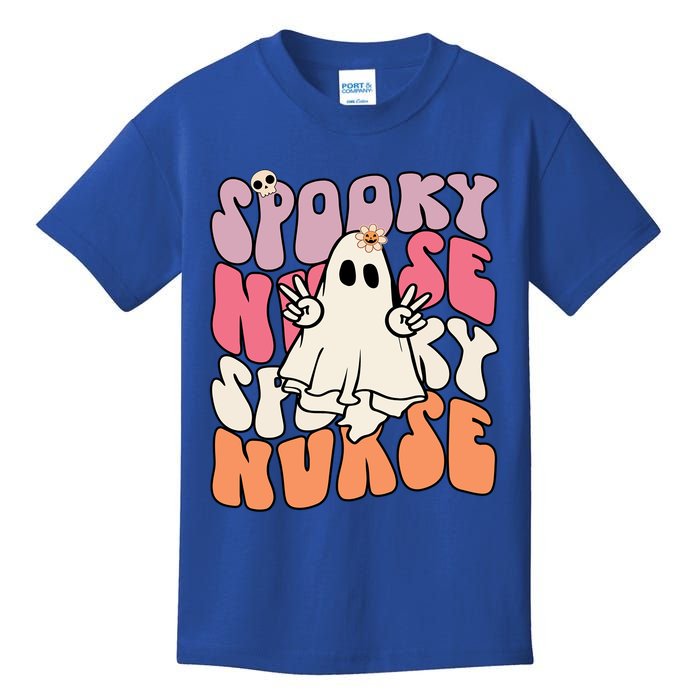 Funny One Spooky Nurse Halloween Nurse Squad Boo Boo Crew Gift Kids T-Shirt