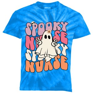 Funny One Spooky Nurse Halloween Nurse Squad Boo Boo Crew Gift Kids Tie-Dye T-Shirt