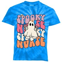 Funny One Spooky Nurse Halloween Nurse Squad Boo Boo Crew Gift Kids Tie-Dye T-Shirt