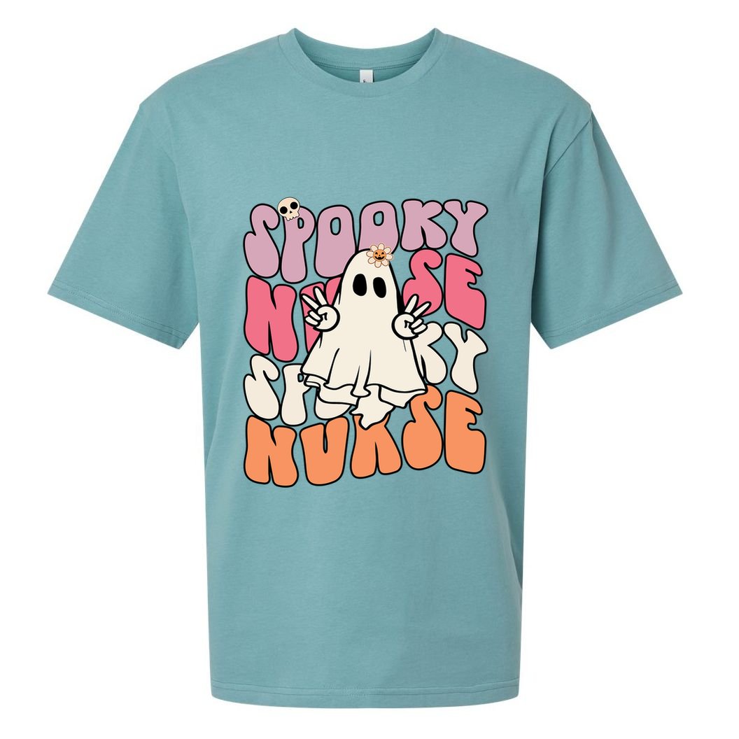 Funny One Spooky Nurse Halloween Nurse Squad Boo Boo Crew Gift Sueded Cloud Jersey T-Shirt
