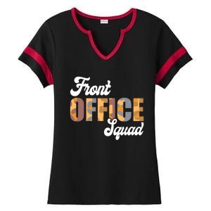 Front Office Squad Administrative Assistant School Secretary Cute Gift Ladies Halftime Notch Neck Tee