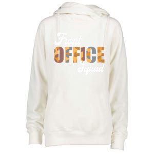 Front Office Squad Administrative Assistant School Secretary Cute Gift Womens Funnel Neck Pullover Hood