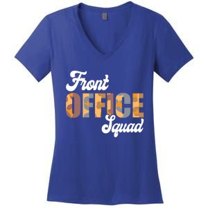 Front Office Squad Administrative Assistant School Secretary Cute Gift Women's V-Neck T-Shirt