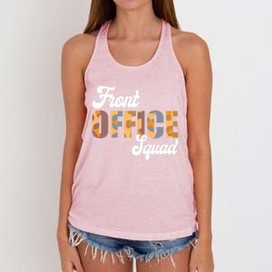 Front Office Squad Administrative Assistant School Secretary Cute Gift Women's Knotted Racerback Tank