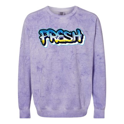 Fresh Old School Graffiti Style Funny Graffiti Graphic Colorblast Crewneck Sweatshirt