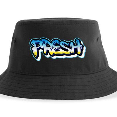 Fresh Old School Graffiti Style Funny Graffiti Graphic Sustainable Bucket Hat